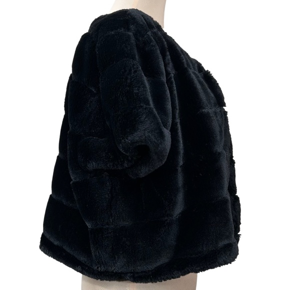JW Jason Wu Black Faux Fur Formal Shrug Bolero Jacket Size XXL - Picture 3 of 9